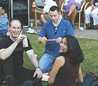 Simon, Priya and me
